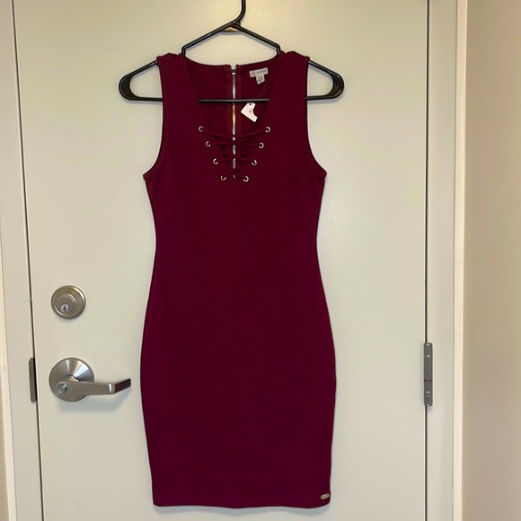 Brand New Maroon Guess Dress - Picture 1 of 5